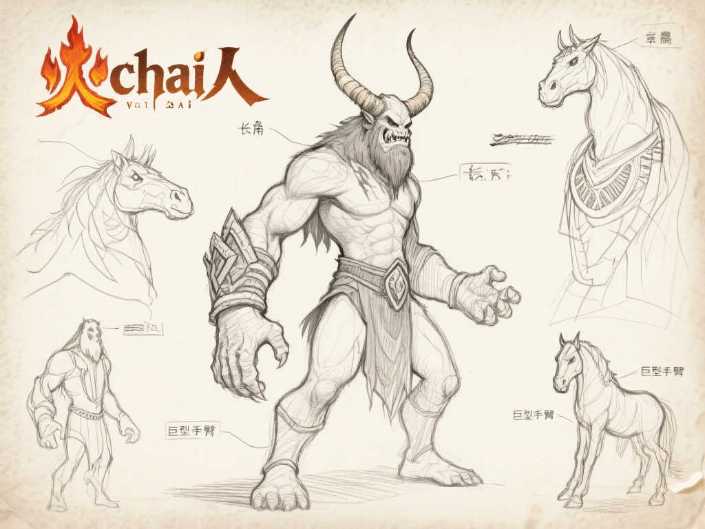《战神》系列怪物设计初稿曝光:全是“火柴人”风格! 《战神》系列怪物设计初稿曝光:全是“火柴人”风格!